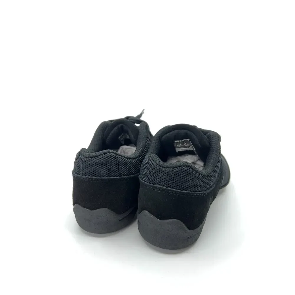 Women's Black Mesh & Suede Lace-Up Dance Sneakers
